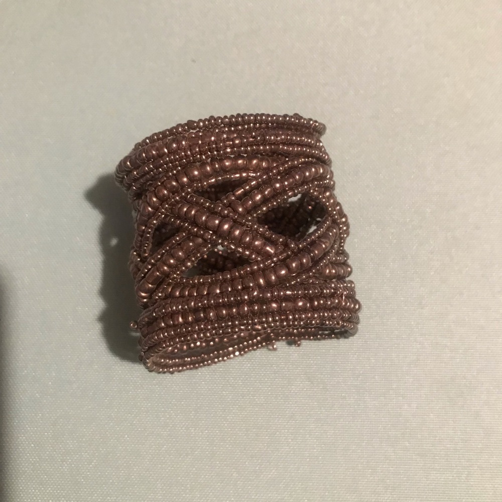 Silver beaded bracelet